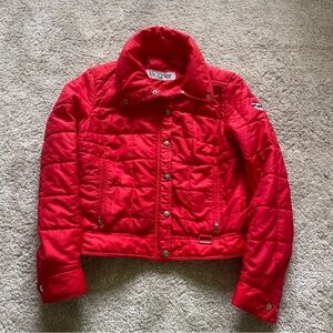 Vintage Bogner Red Quilted Jacket size s